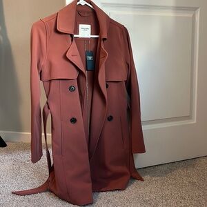 Abercrombie & Fitch Peacoat Jacket XS Tan